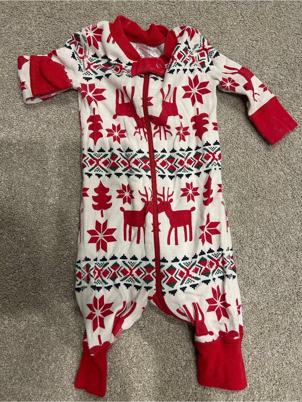 Hanna Andersson Reindeer Pajamas - Red & White